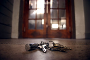 a  set of keys sits on the floor of a building | littleton locksmith